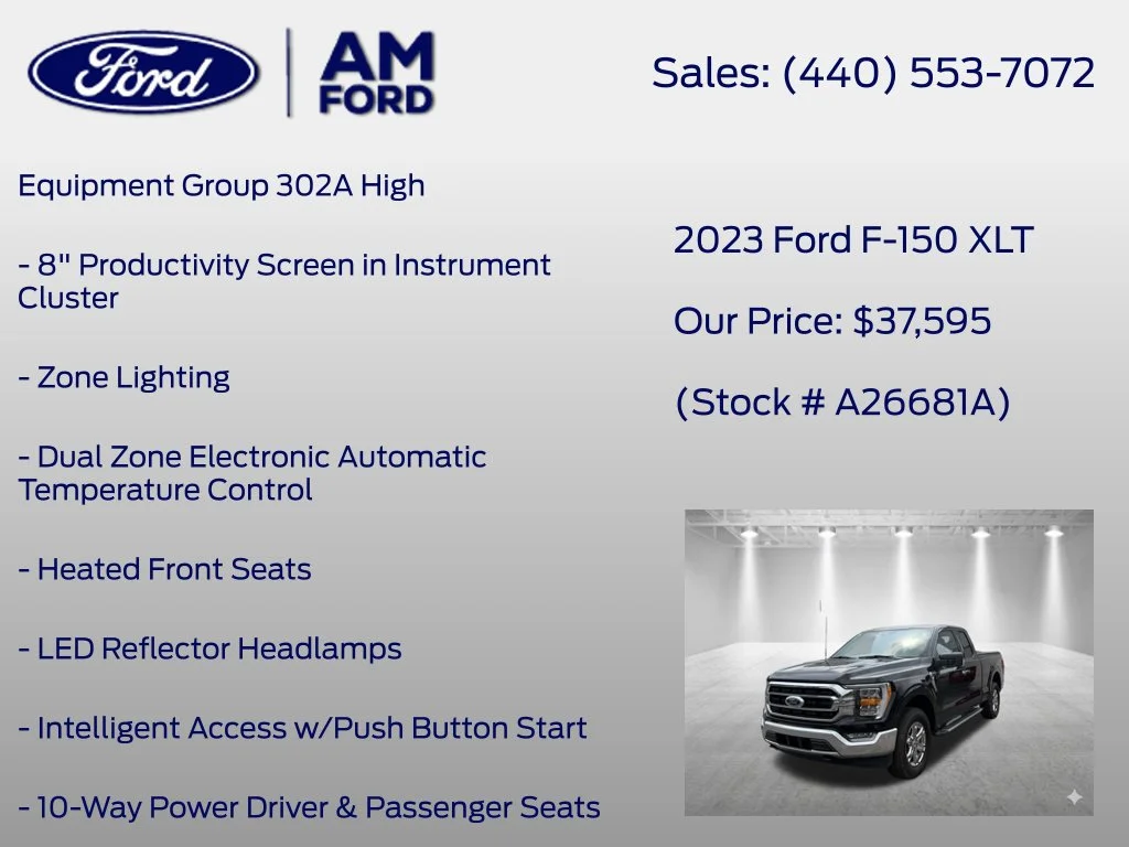 Used 2023 Black Metallic Ford XLT image 14
