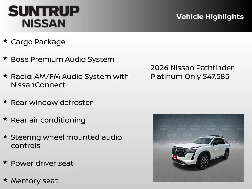 New 2026 White Nissan Platinum image 8
