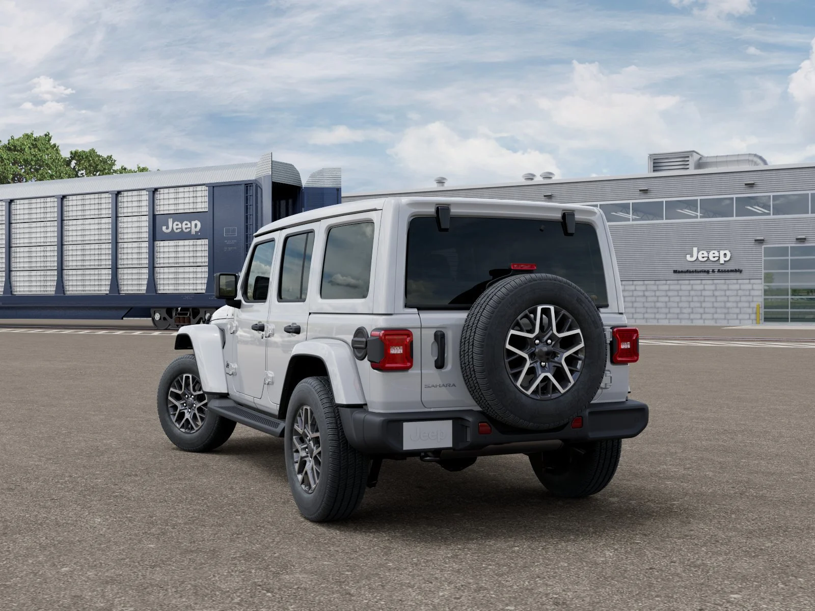 New 2026 Bright White Clear-Coat Exterior Paint Jeep Sahara image 3