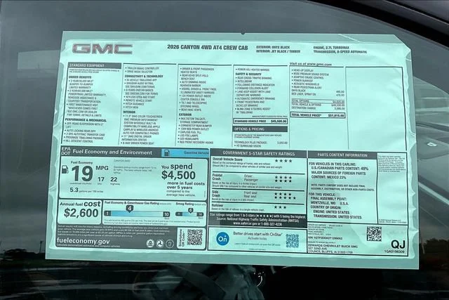 New 2026 Onyx Black GMC AT4 image 14