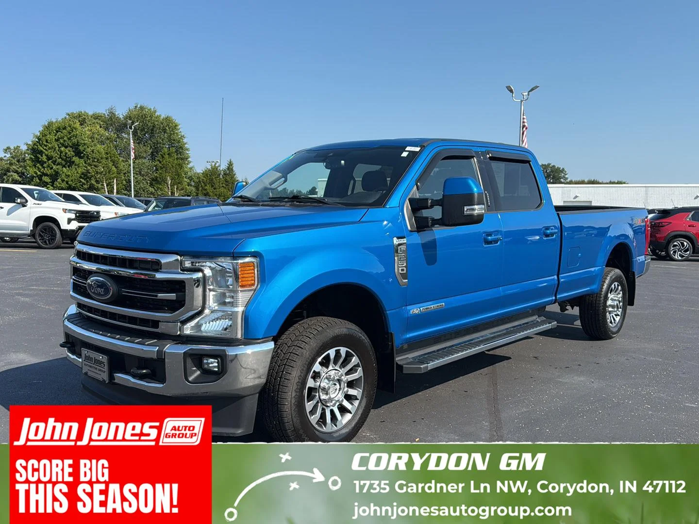Used 2021 Velocity Blue Metallic Ford LARIAT image 1