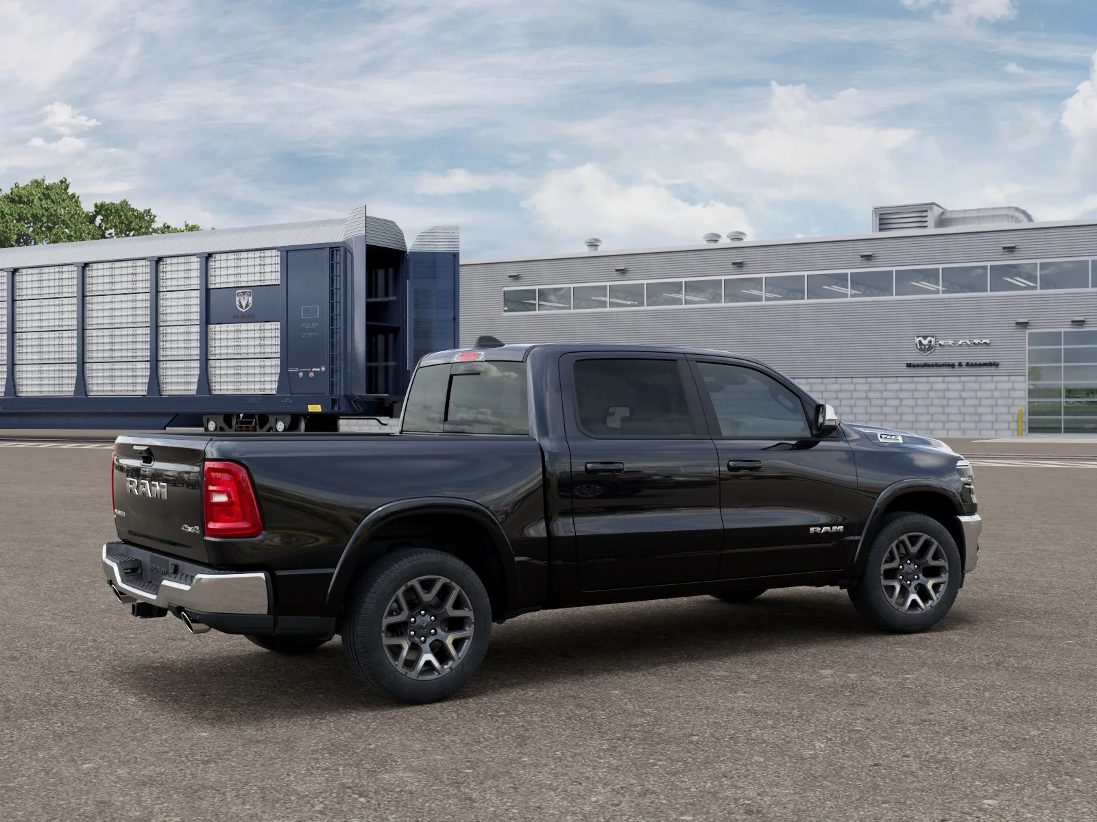 New 2026 Diamond Black Crystal Pearl-Coat Exterior Paint RAM LARAMIE image 2