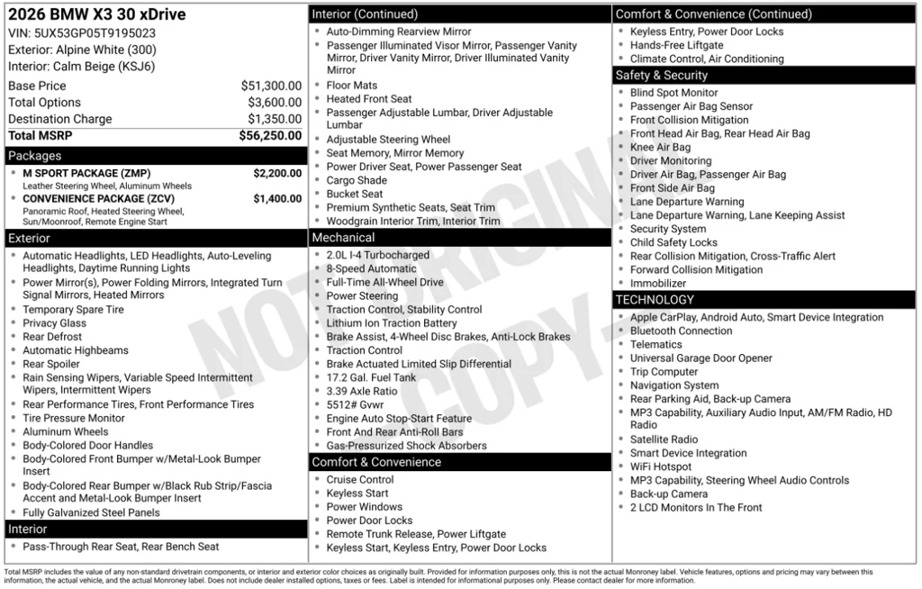 Certified Used 2026 Alpine White BMW 30 xDrive image 6