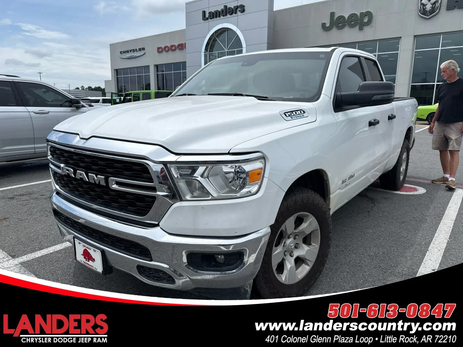 Used 2023 Bright White Clearcoat Ram Lone Star image 1