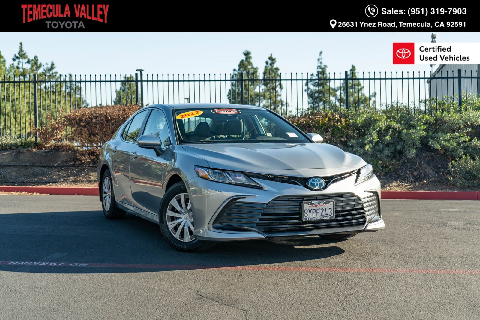 Certified Used 2022 Celestial Silver Metallic Toyota LE image 1