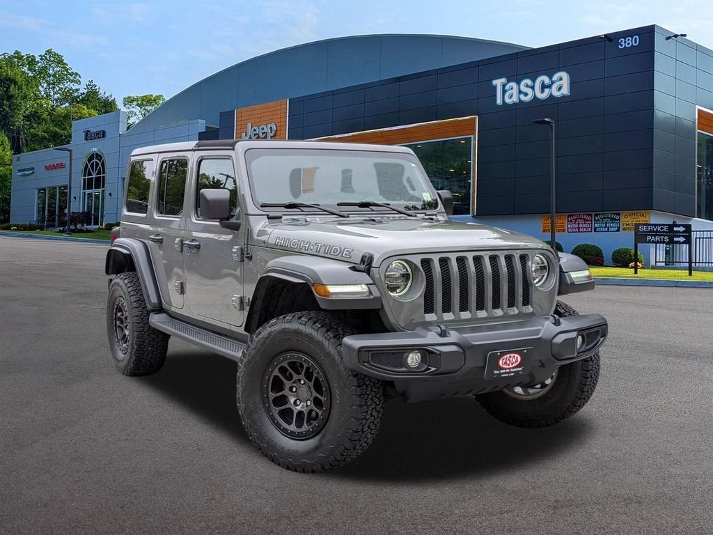 Used 2022 Gray Jeep Unlimited High Tide image 1