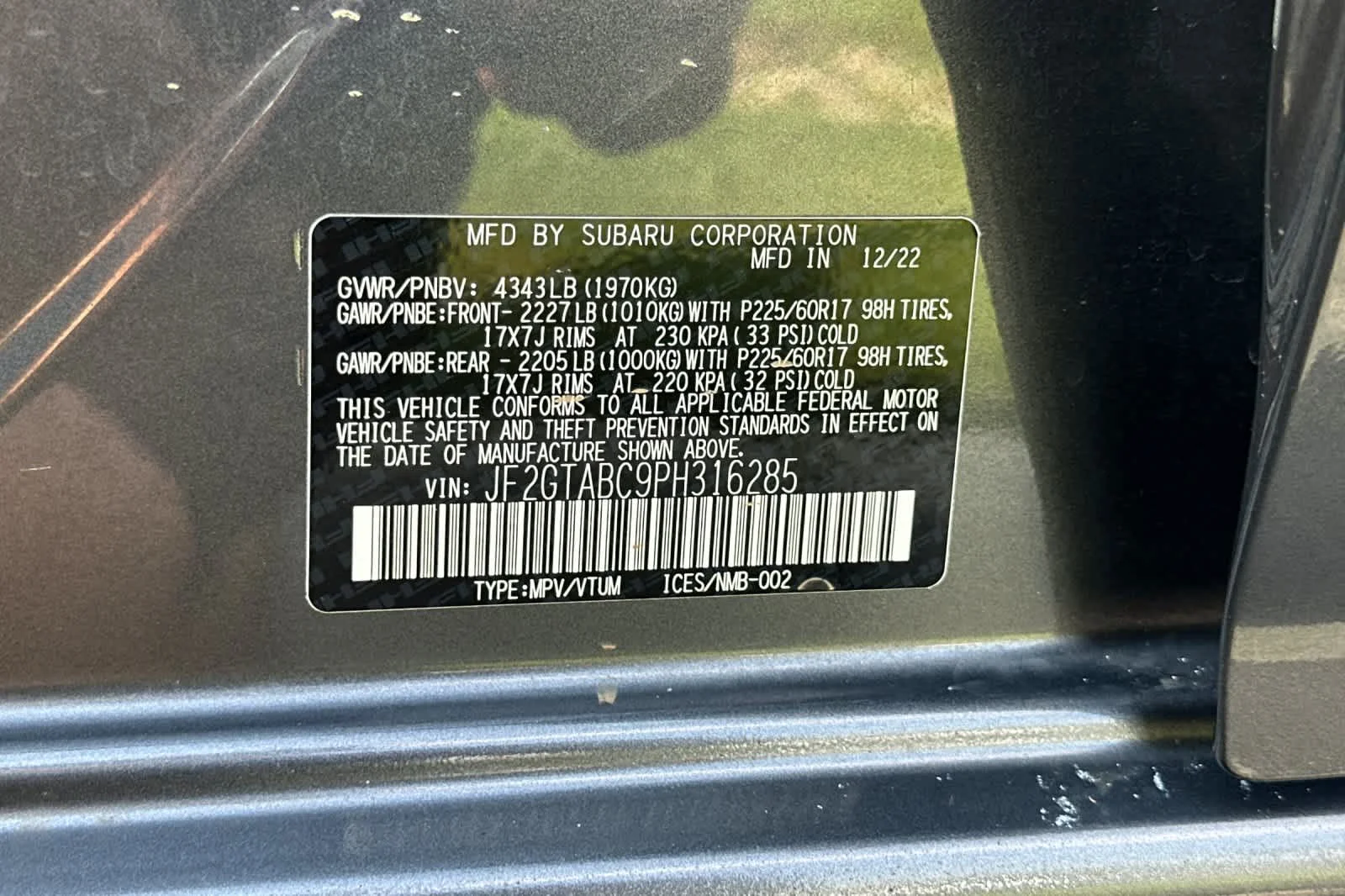Certified Used 2023 Magnetite Gray Metallic Subaru  image 27