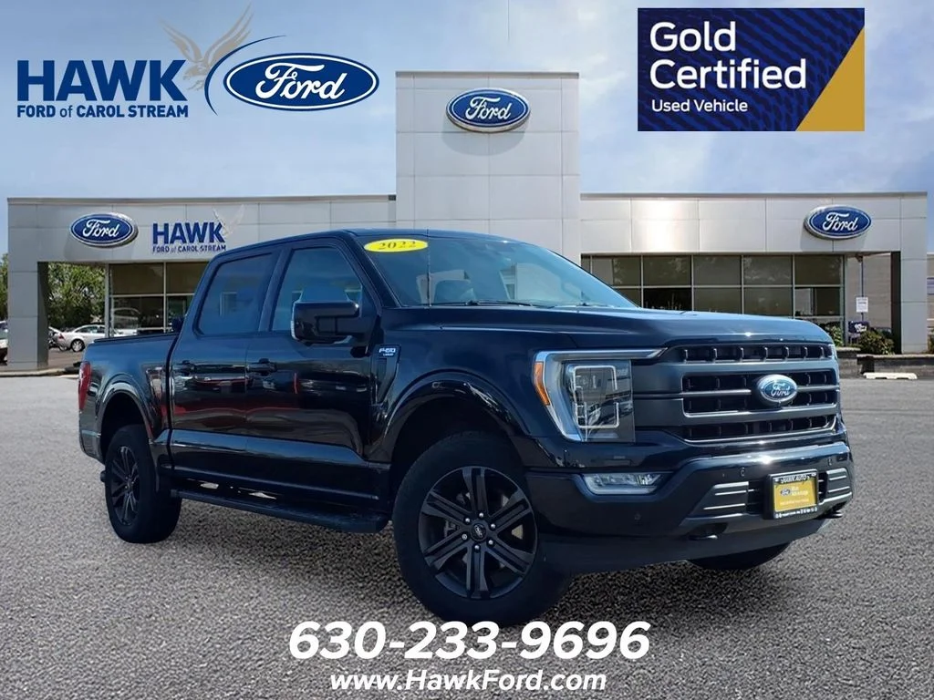 Certified Used 2022 Black Metallic Ford Lariat image 1