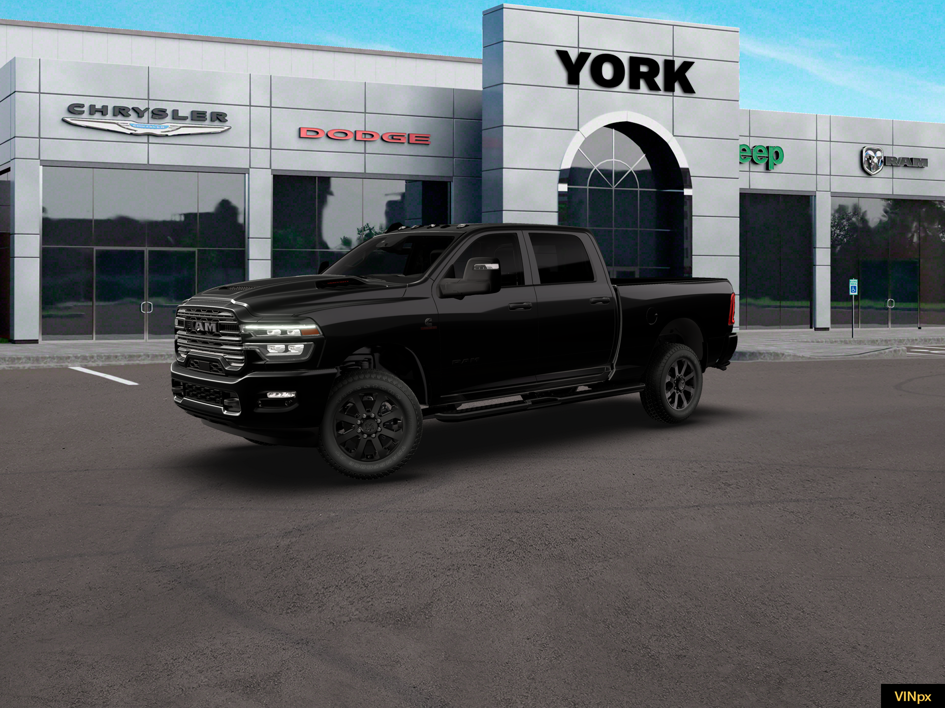 New 2026 Diamond Black Crystal Pearl-Coat Exterior Paint RAM LARAMIE image 14