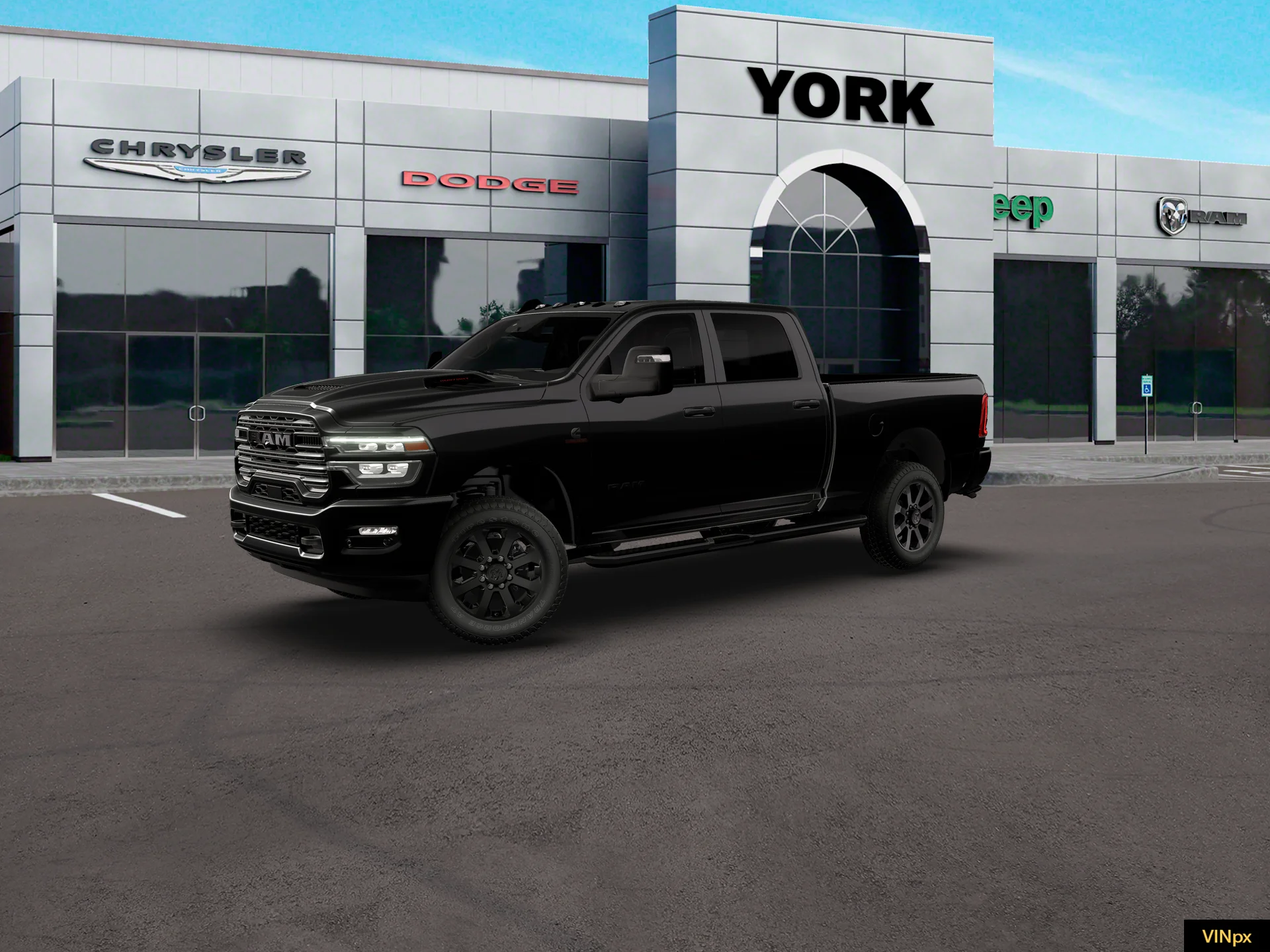 New 2026 Diamond Black Crystal Pearl-Coat Exterior Paint RAM LARAMIE image 14