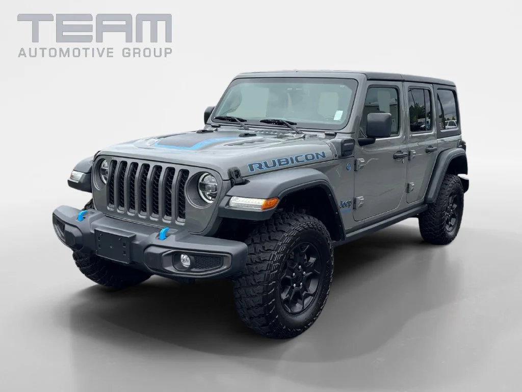 Used 2021 Gray Jeep Unlimited Rubicon 4xe image 3