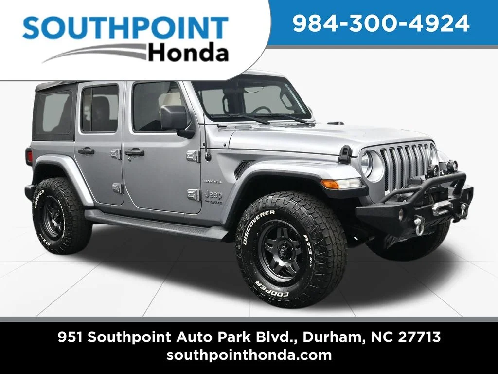 Used 2020 Billet Silver Metallic Jeep Unlimited Sahara image 2