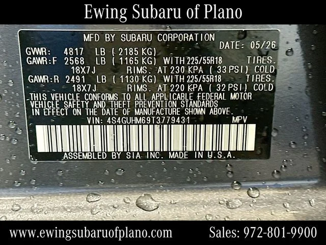 New 2026 MAGNETITE GRAY PEARL Subaru Limited image 32