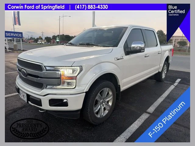 Used 2019 White Platinum Clearcoat Metallic Ford Platinum image 1