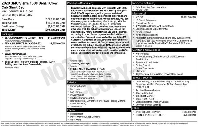 Used 2020 Onyx Black GMC Denali image 5