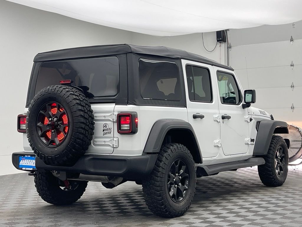Used 2021 Bright White Clearcoat Jeep Unlimited Willys image 6