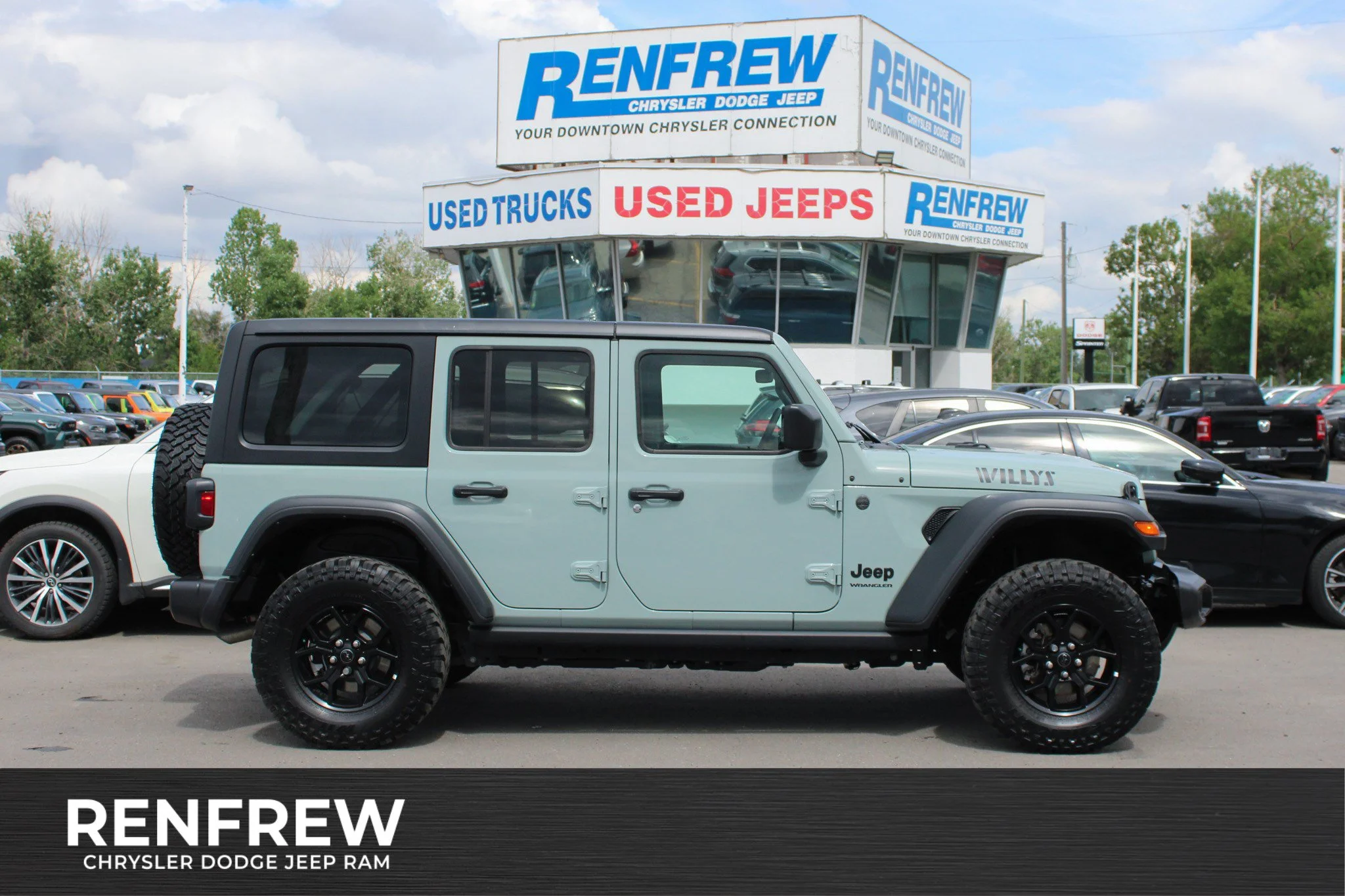 Used 2024 earl Jeep Willys* 4x4 | Earl Exterior | 3.6L V6 | Locking Rear Diff | Black Hardtop | 4.10 Rear Axle Ratio image 1