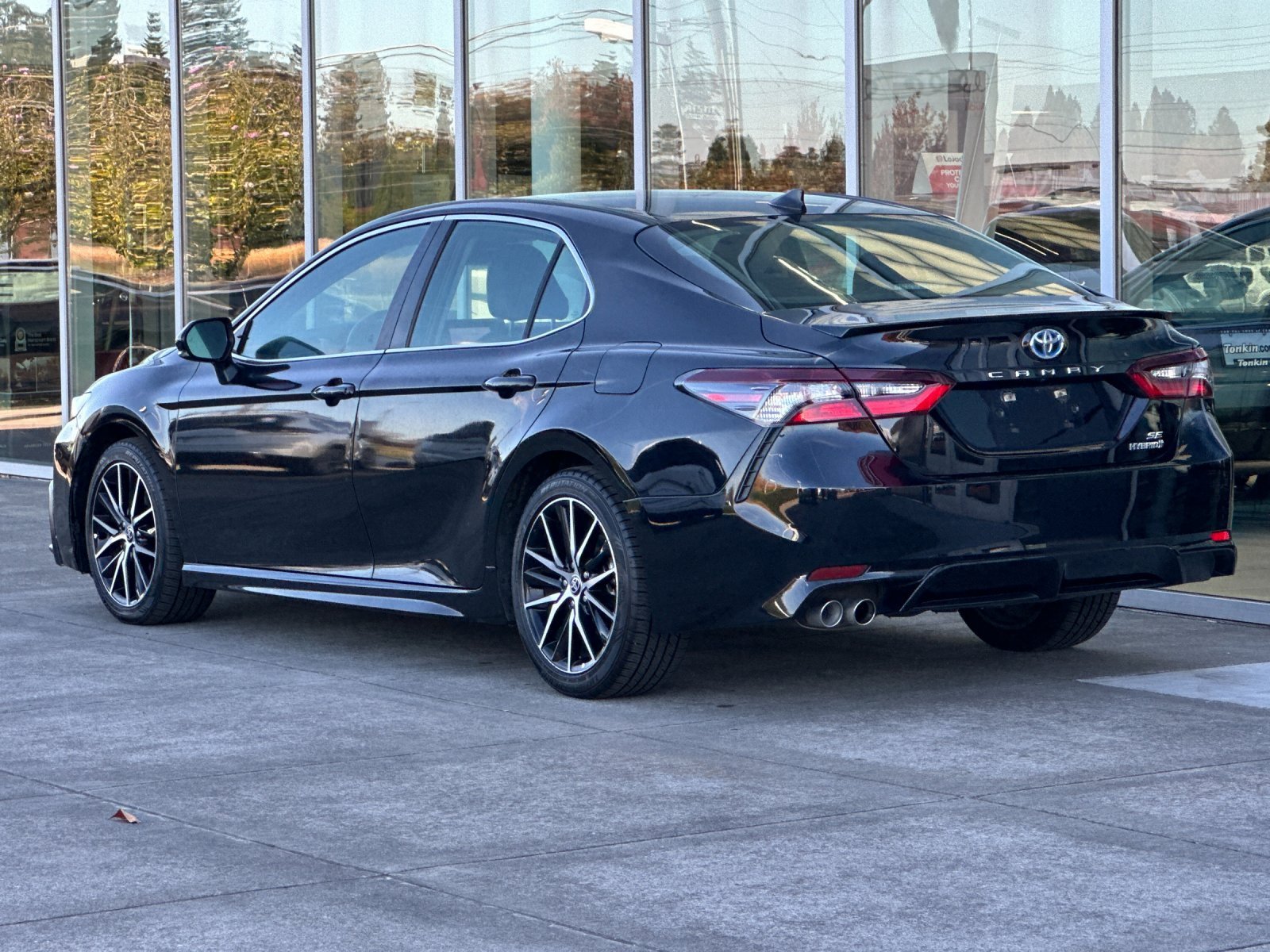 Used 2023 Midnight Black Metallic Toyota SE image 6