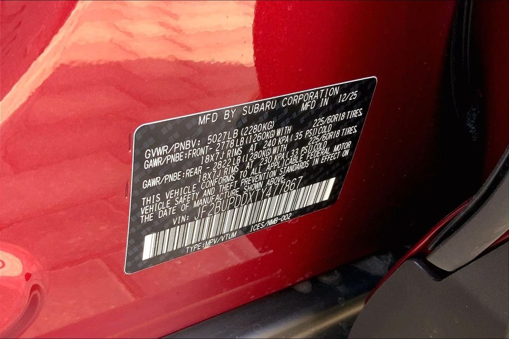 Used 2026 Red Subaru Limited image 8