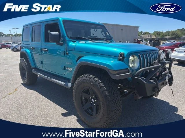 Used 2020 Mojito! Clearcoat Jeep Unlimited Sahara image 1