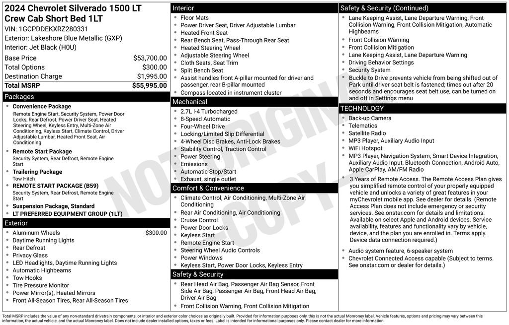 Used 2024 Blue Chevrolet LT image 2