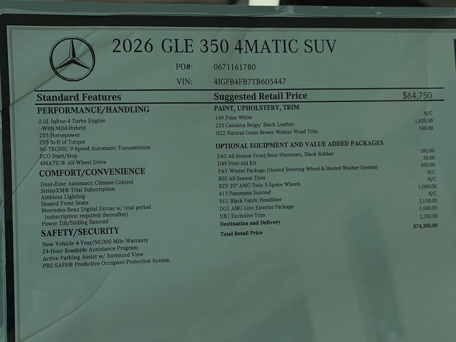 New 2026 Polar White Mercedes-Benz GLE 350 image 24
