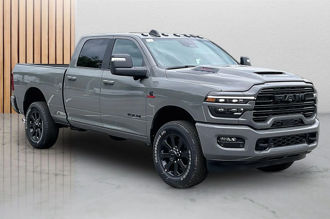 New 2026 Ceramic Gray Clear-Coat Exterior Paint RAM Laramie image 2