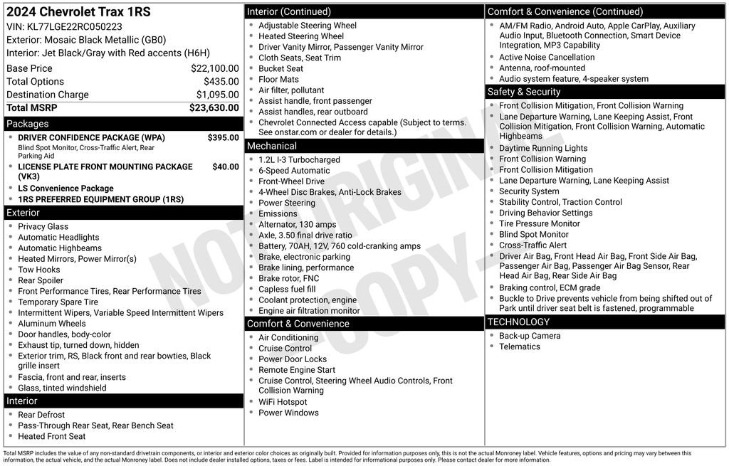 Used 2024 Black Chevrolet 1RS image 32