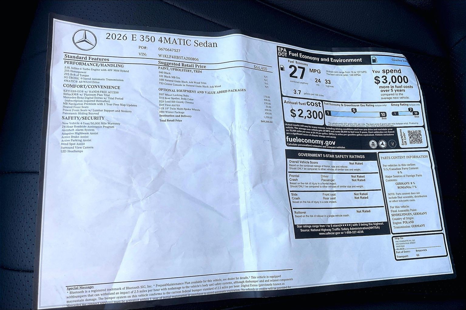 New 2026 Black Mercedes-Benz E 350 image 28