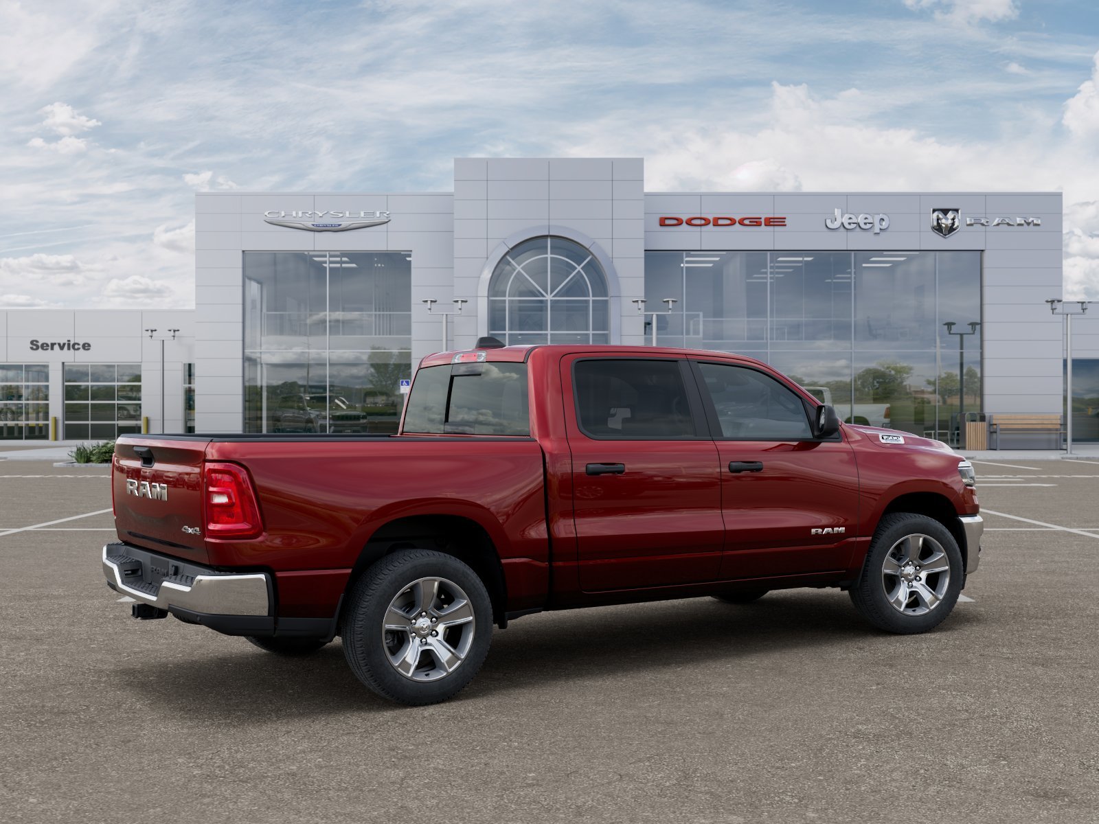 New 2025 Delmonico Red Pearl-Coat Exterior Paint RAM Tradesman image 2