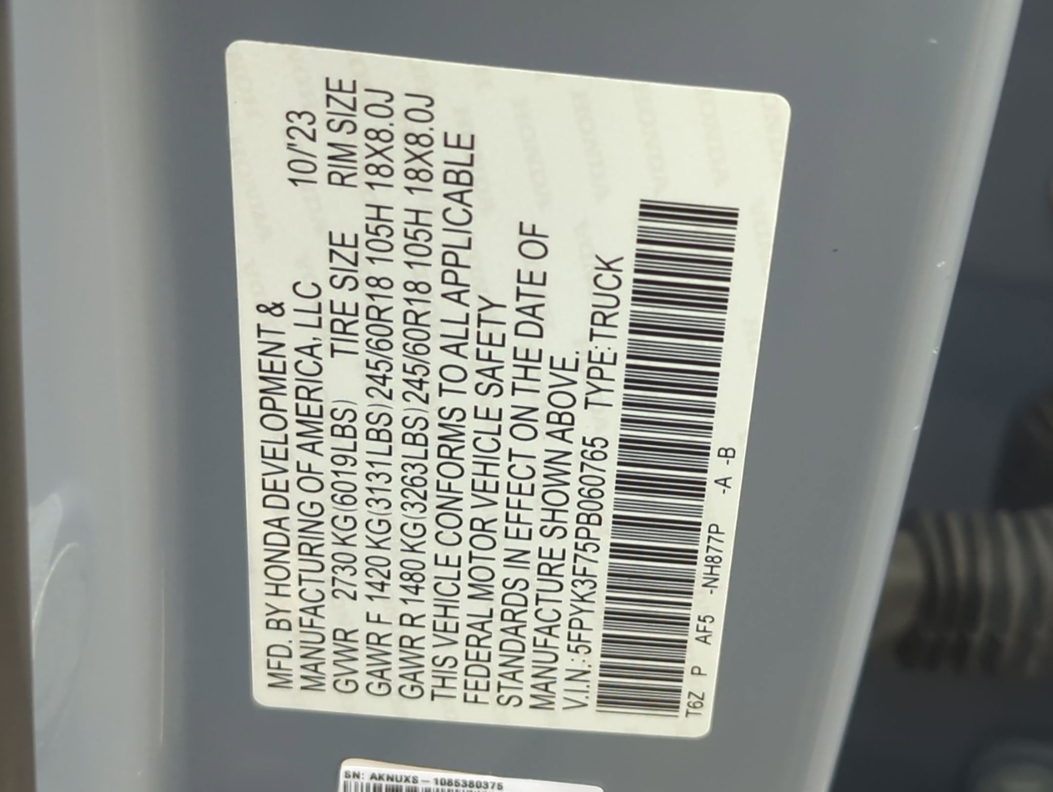 Certified Used 2023 Sonic Gray Pearl Honda RTL-E image 66