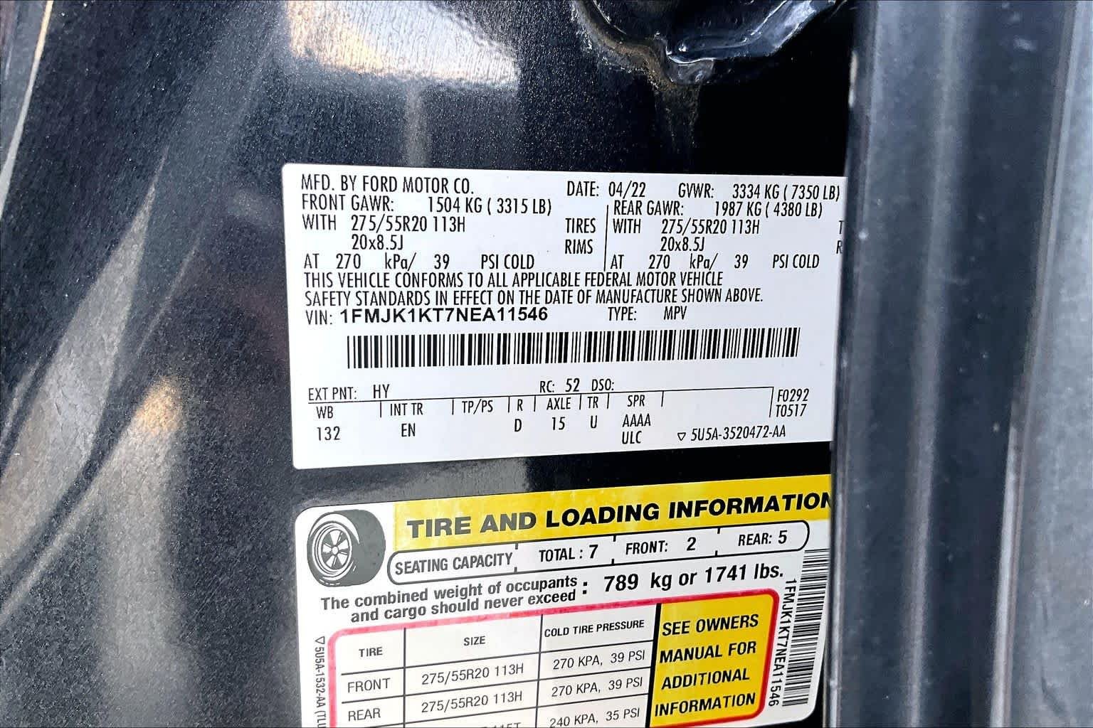 Used 2022 Dark Matter Metallic Ford Limited image 29