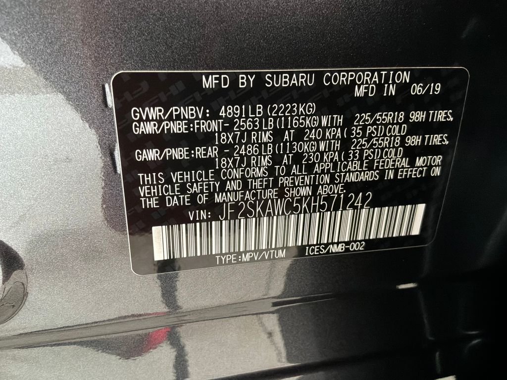 Used 2019 Gray Subaru Touring image 29