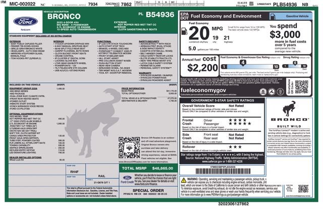 Used 2023 Red Ford Big Bend image 3
