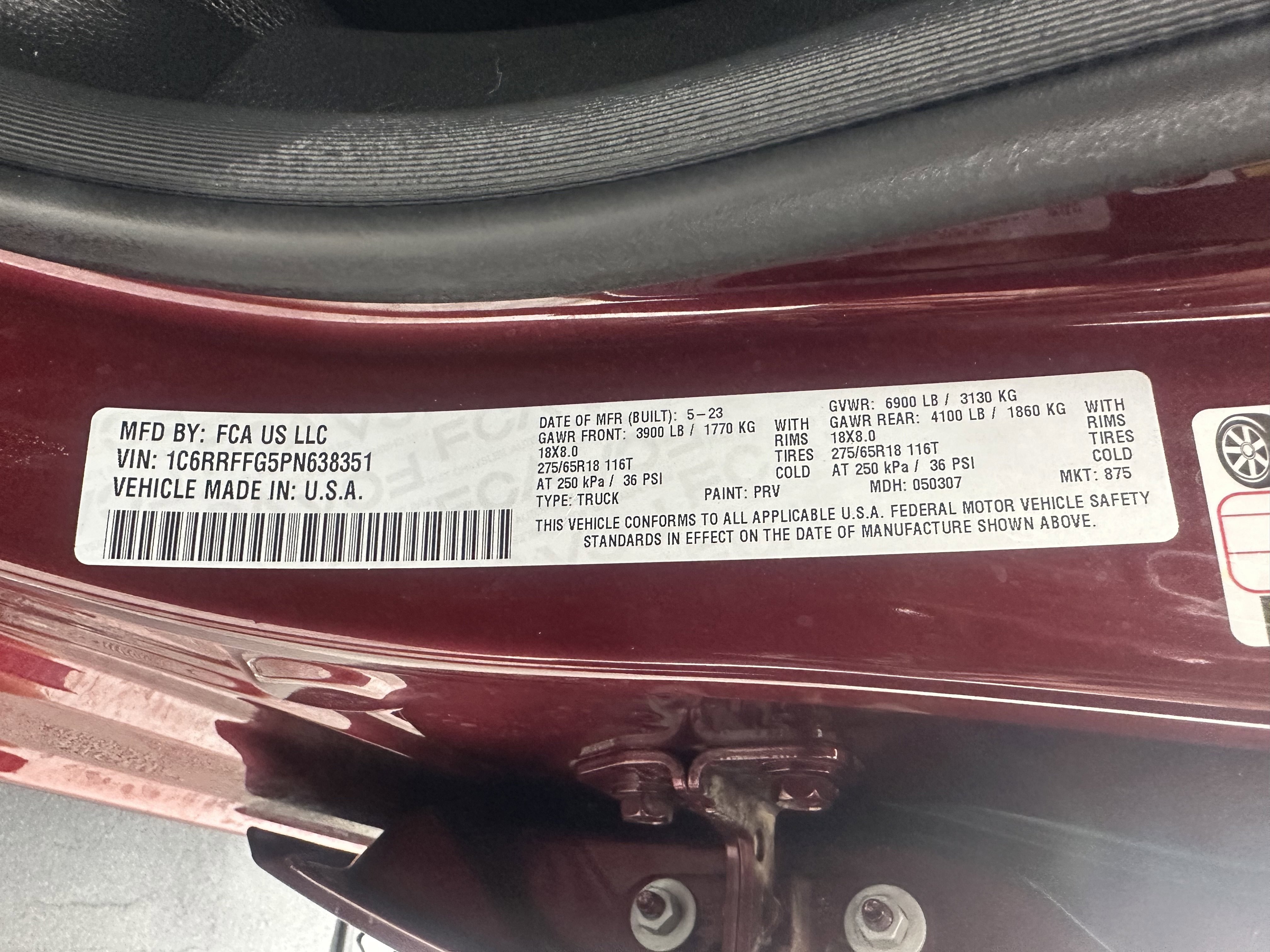 Certified Used 2023 Delmonico Red Pearlcoat Ram Big Horn image 10