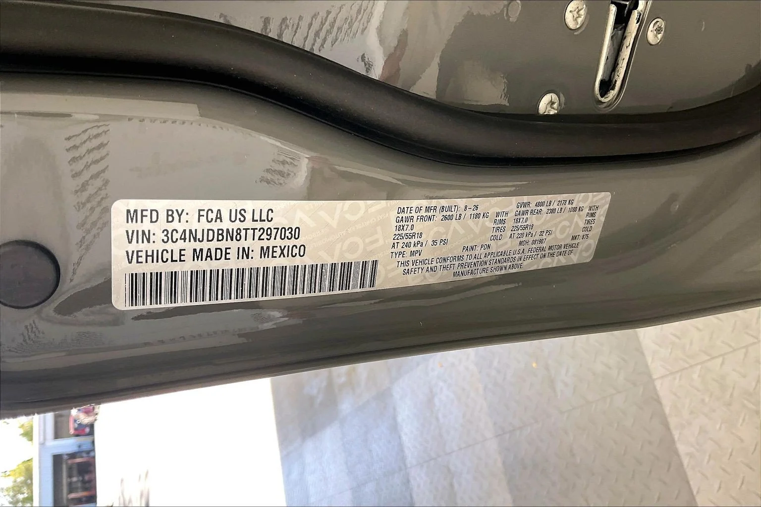 New 2026 Sting-Gray Clearcoat Jeep Latitude Altitude image 20