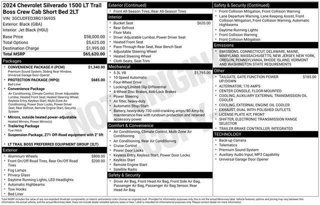 Used 2024 Black Chevrolet LT Trail Boss image 43