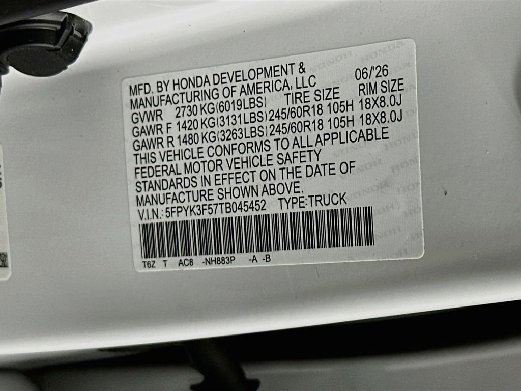 New 2026 Platinum White Pearl Honda RTL image 32