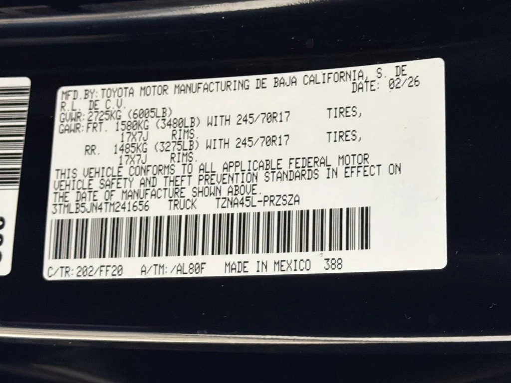 Certified Used 2026 Black Toyota SR5 image 27