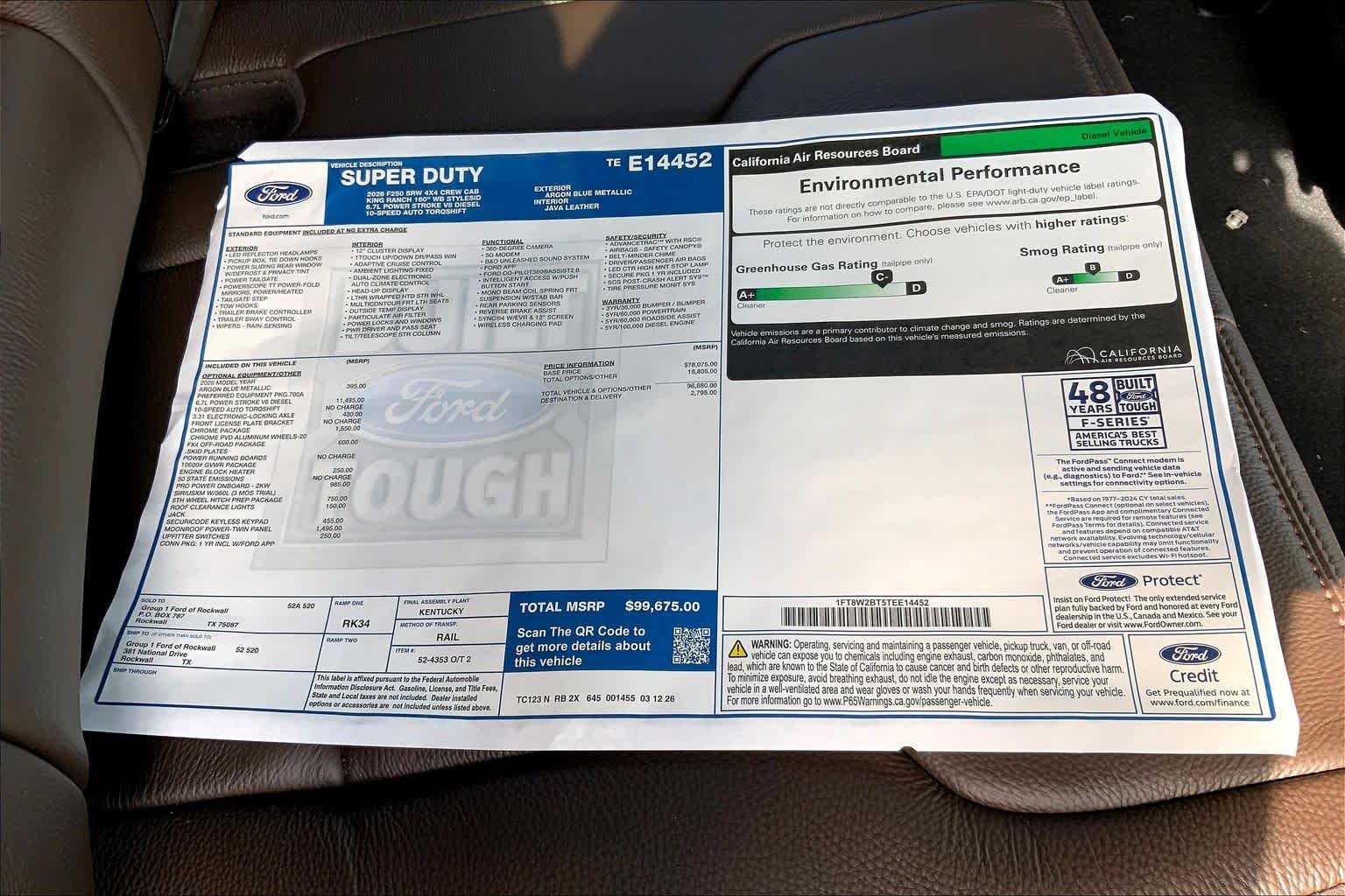 New 2026 Argon Blue Metallic Ford F-250® King Ranch® image 18