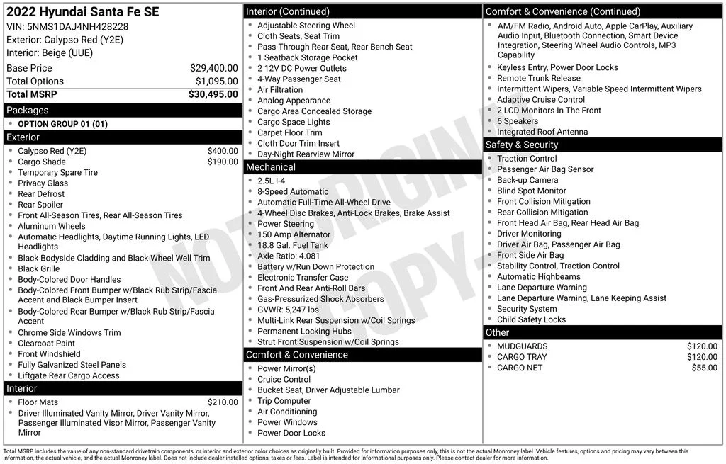 Used 2022 Red Hyundai SE image 17