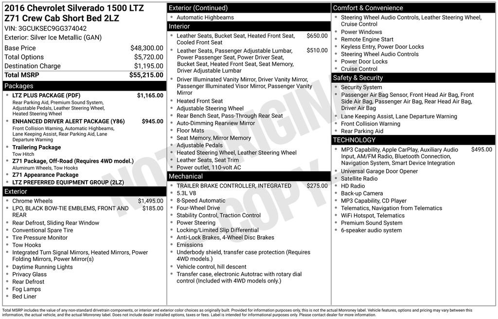 Used 2016 Silver Chevrolet LTZ image 12