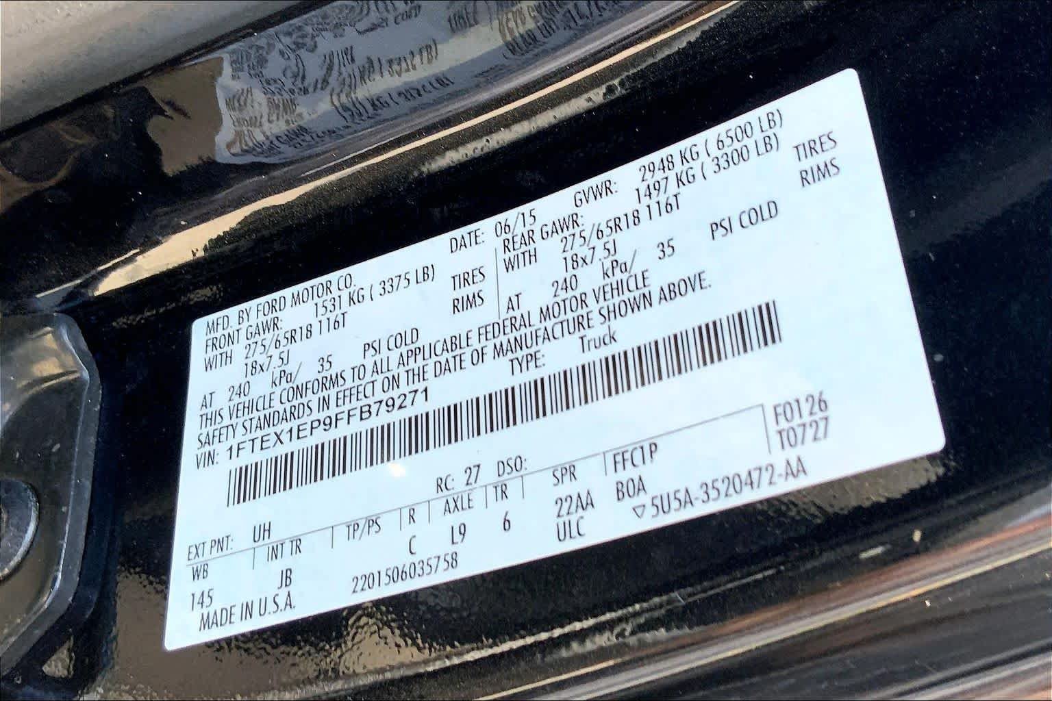 Used 2015 Tuxedo Black Metallic Ford XLT image 34