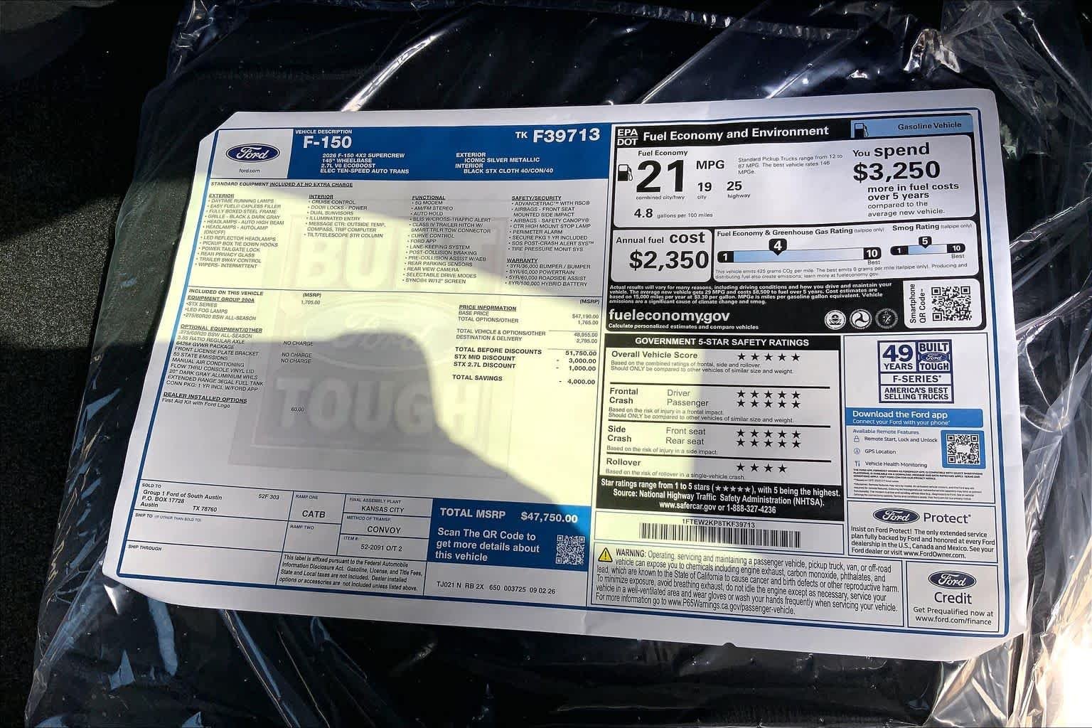 New 2026 Iconic Silver Metallic Ford STX® image 21