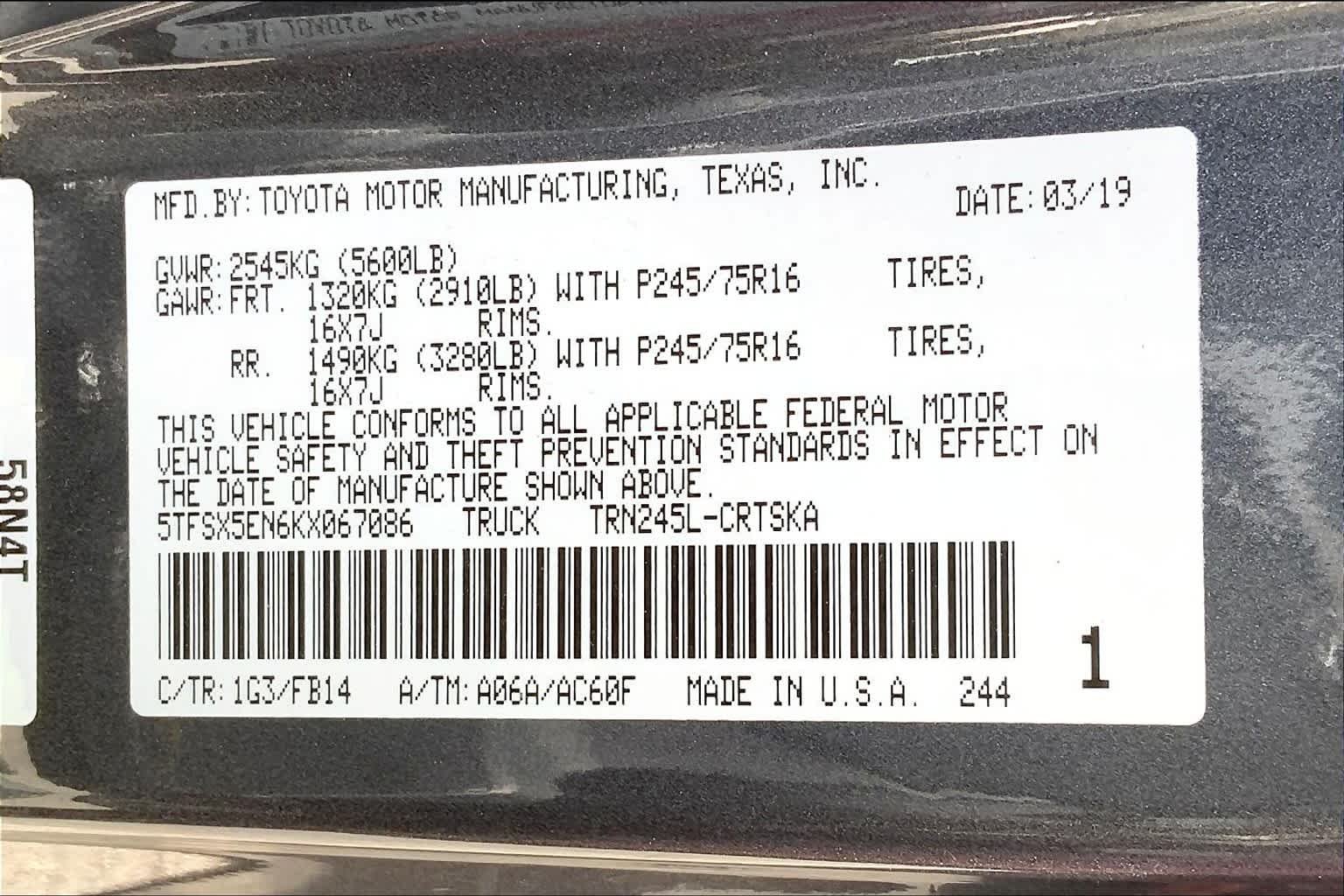 Used 2019 Magnetic Gray Metallic Toyota SR image 24