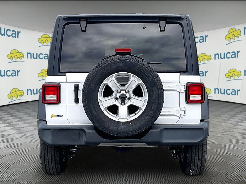 Used 2022 Bright White Clearcoat Jeep Unlimited Sport S image 5