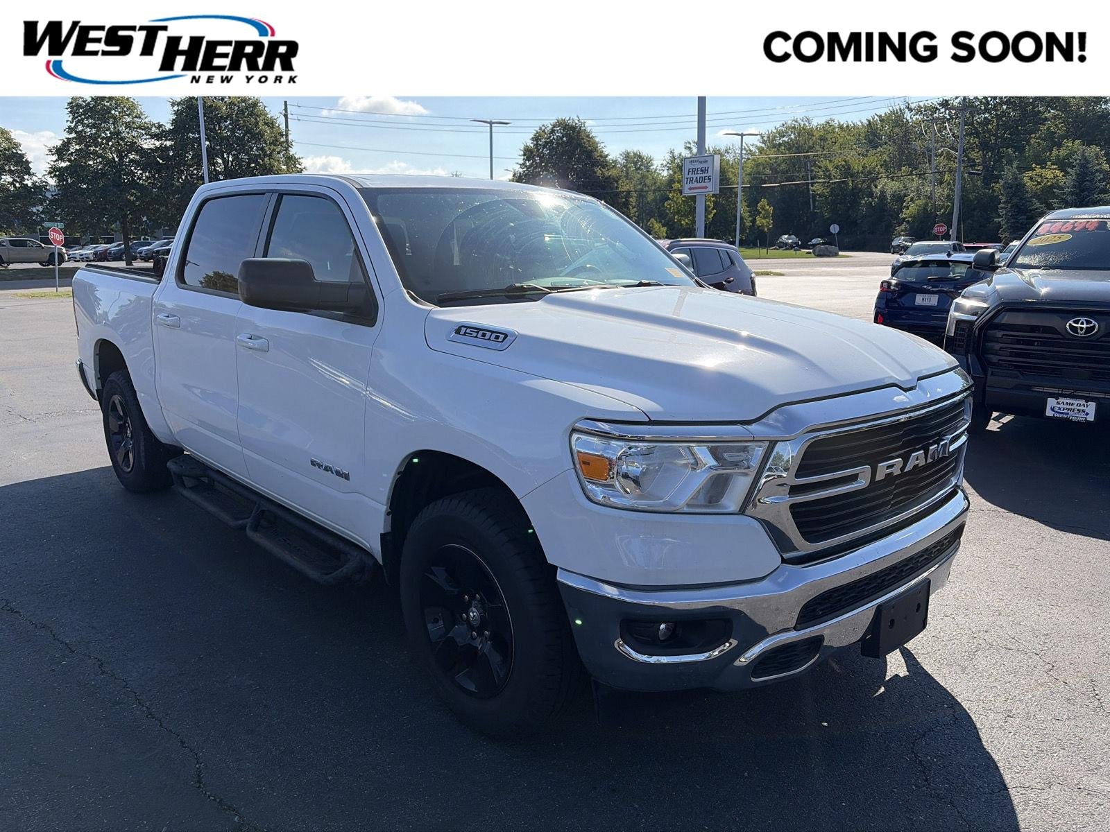 Used 2021 Bright White Clearcoat Ram Big Horn image 1