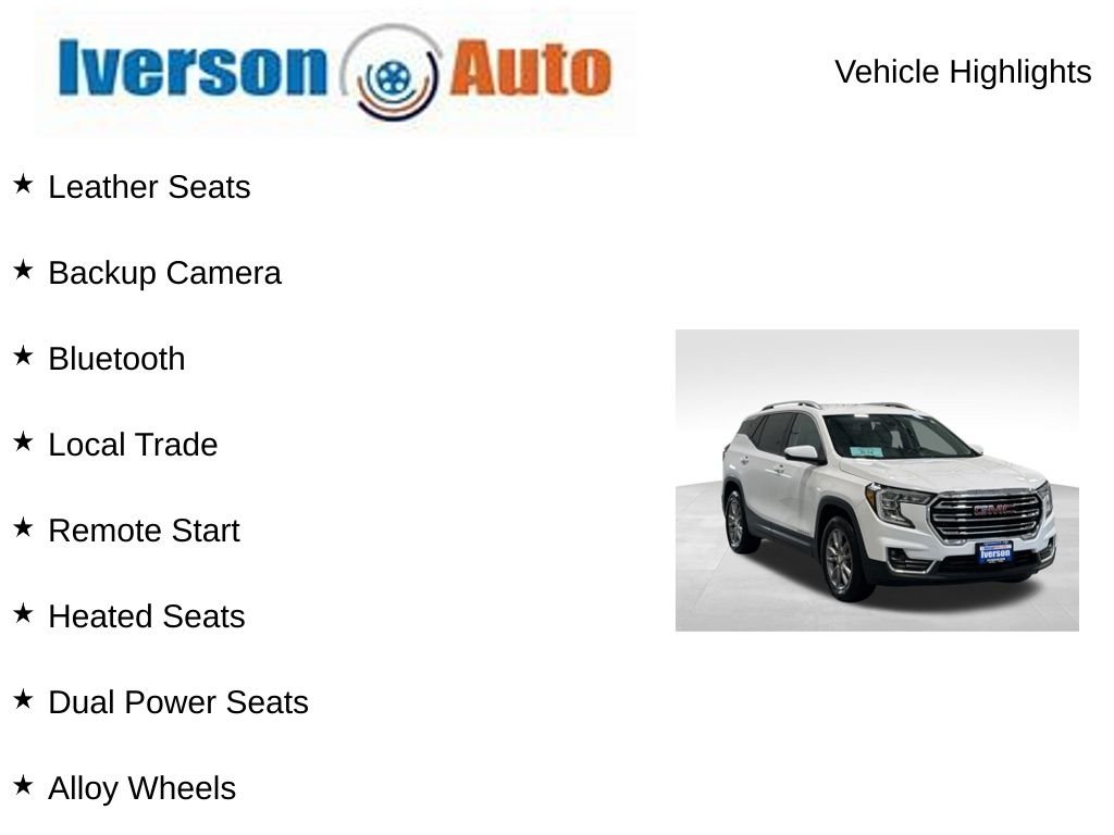 Used 2022 GMC Terrain SLT with VIN 3GKALVEV4NL182619 for sale in Huron, SD