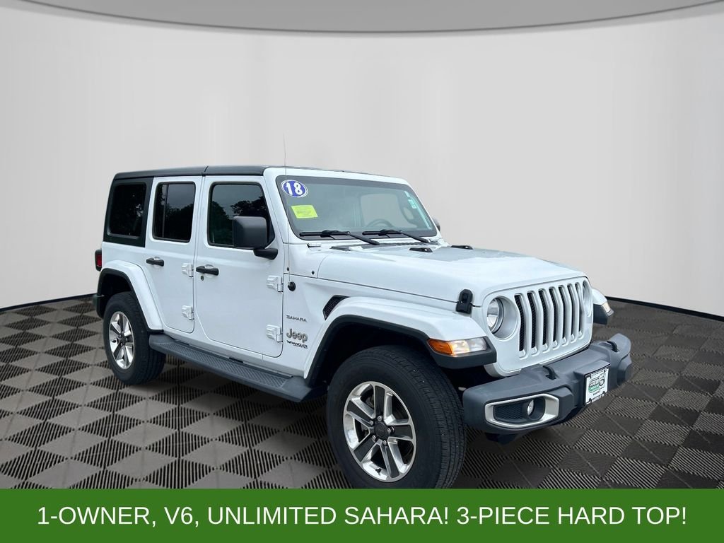 Used 2018 White Jeep Unlimited Sahara image 7
