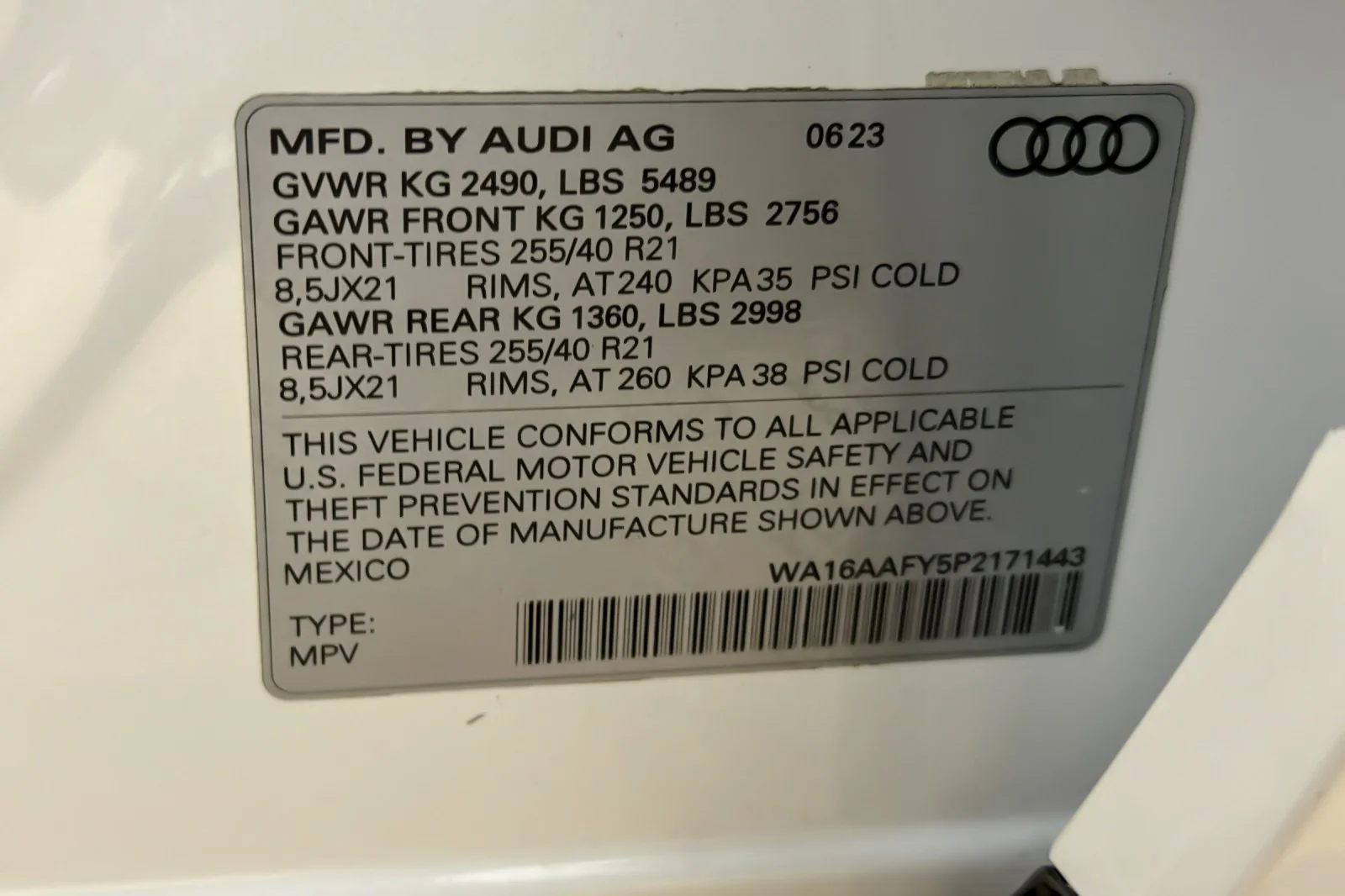 Used 2023 Glacier White Metallic Audi S line Prestige 45 TFSI quattro image 28